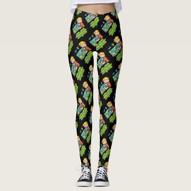 Keep Calm Jigsaw Puzzle Leggings (Front)