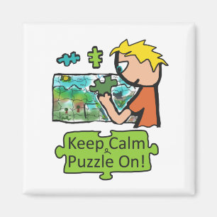 Keep Calm Jigsaw Puzzle Magnet