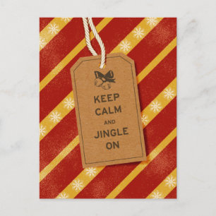Keep Calm & Jingle On Postcard