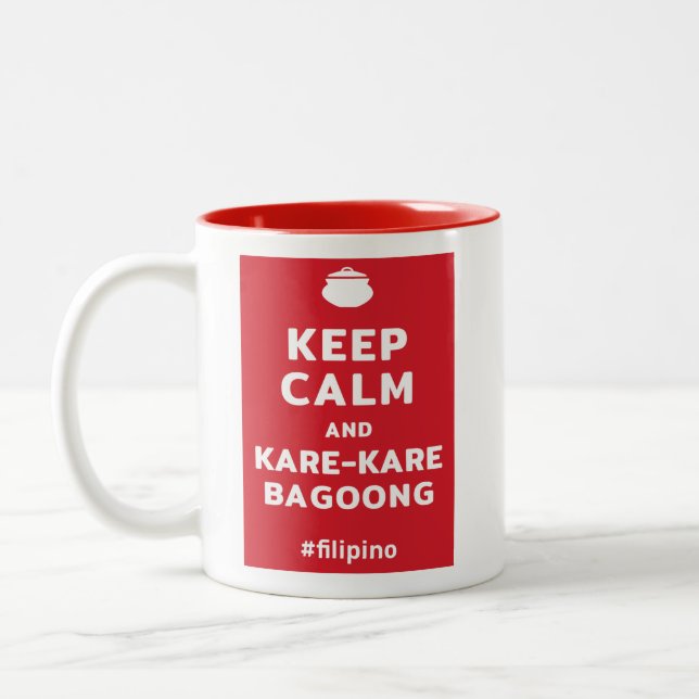 Keep Calm & Kare-Kare Bagoong Filipino Mug (Left)