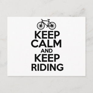 Keep Calm & Keep Riding Postcard