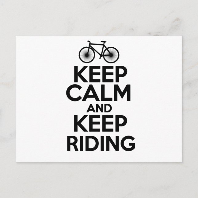 Keep Calm & Keep Riding Postcard (Front)