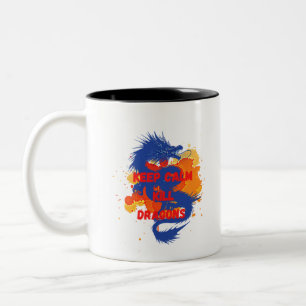 Keep calm kill dragons Two-Tone coffee mug