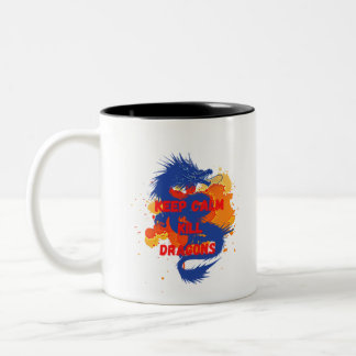 Keep calm kill dragons Two-Tone coffee mug