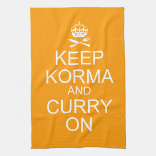 Keep Calm Korma Curry Kitchen Towel