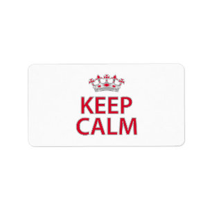 Keep calm label