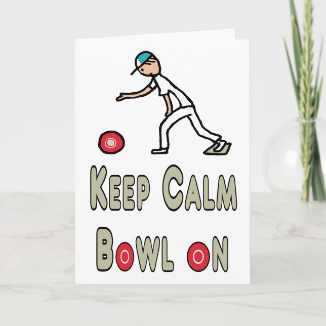 Keep Calm Lawn Bowls Card (Front)