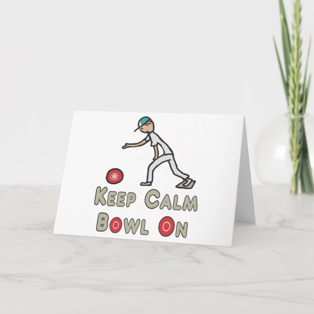 Keep Calm Lawn Bowls Card (Front)
