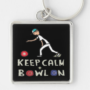 Keep Calm Lawn Bowls Key Ring
