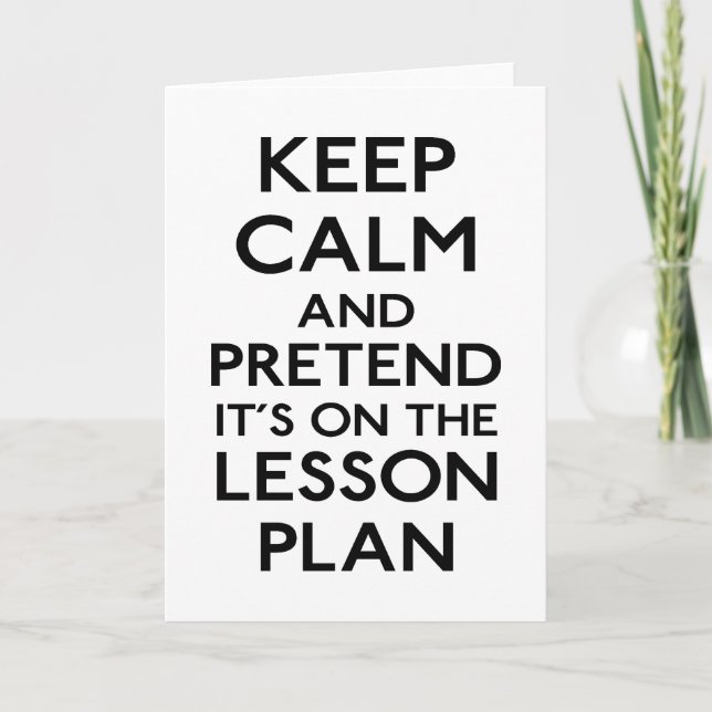 Keep Calm Lesson Plan Card (Front)