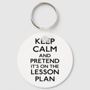 Keep Calm Lesson Plan Key Ring