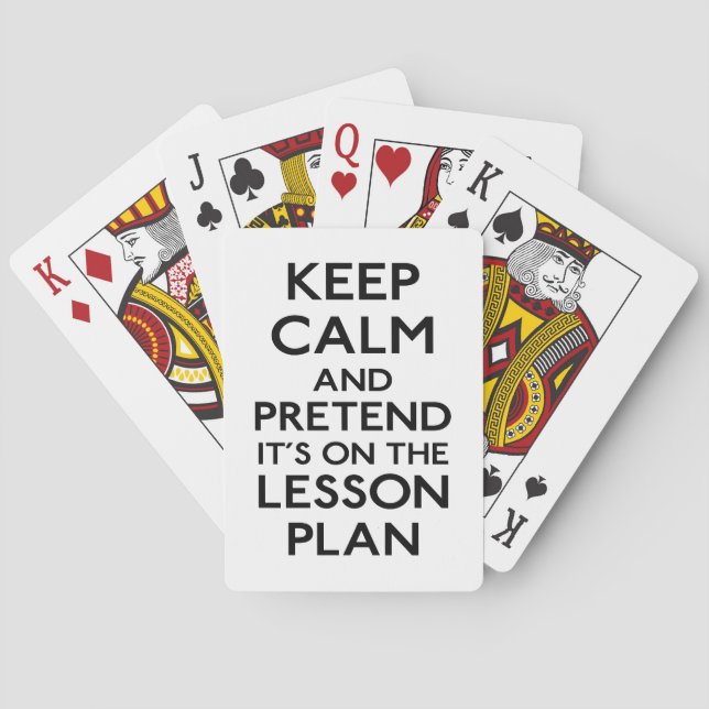 Keep Calm Lesson Plan Playing Cards (Back)