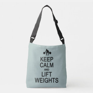 Keep Calm & Lift Weights custom colour bags