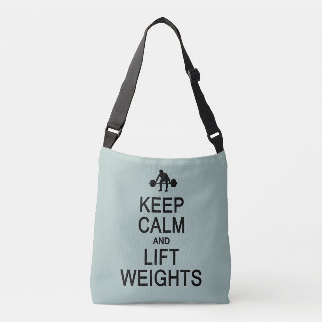 Keep Calm & Lift Weights custom colour bags (Front)