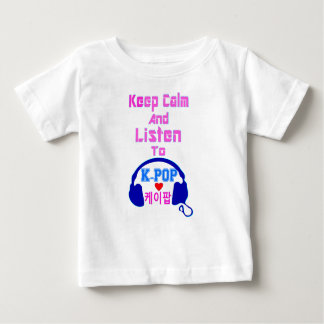 ♪♥Keep Calm & Listen to KPop Toddler Ruffle Tee♥♫ Baby T-Shirt