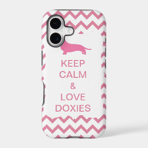 Keep Calm & Love Doxies Pink Zigzag