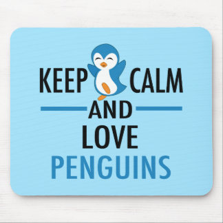 Keep Calm Love Penguins Mouse Pad