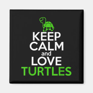 Keep Calm Love Turtles Funny Turtle Lover Quote Cu Magnet