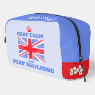 Keep Calm Mahjong Union Jack Brit Flag Tile Bag
