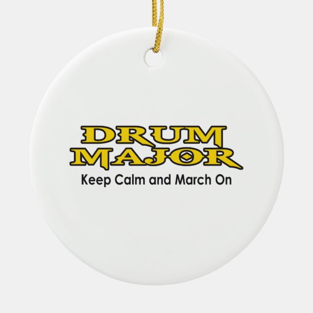 KEEP CALM MARCH ON CERAMIC ORNAMENT (Front)