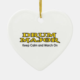 KEEP CALM MARCH ON CERAMIC TREE DECORATION