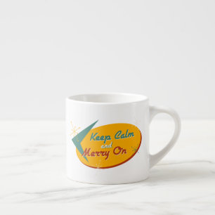 Keep Calm & Merry On Espresso Cup