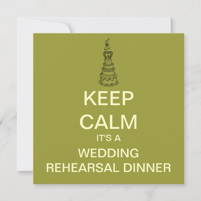 KEEP CALM Mod Rehearsal Dinner Invitation (Square) (Front)