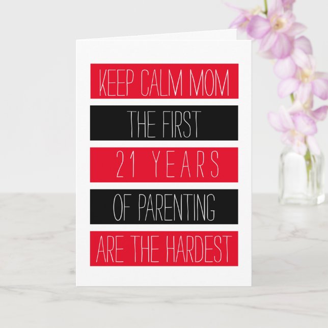 Keep Calm Mum... Sarcastic ♥ Funny Mother's Day Card (Orchid)