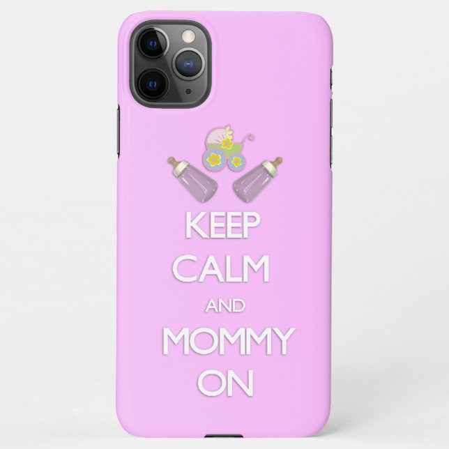 Keep Calm Mummy Pink iPhone Case (Back)