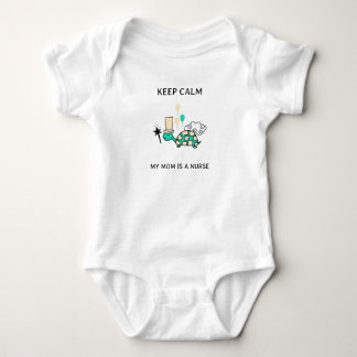 keep calm my mom is a nurse baby bodysuit