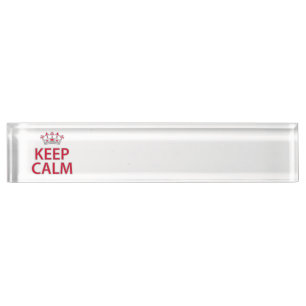 Keep calm nameplate