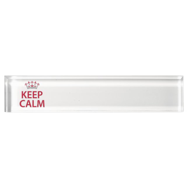 Keep calm nameplate (Front)