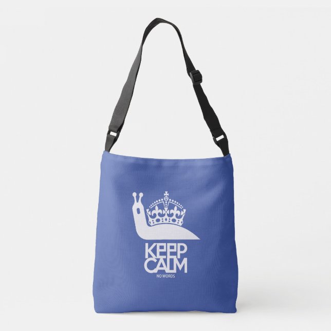 KEEP CALM NO WORDS BY MASANSER CROSSBODY BAG (Back)