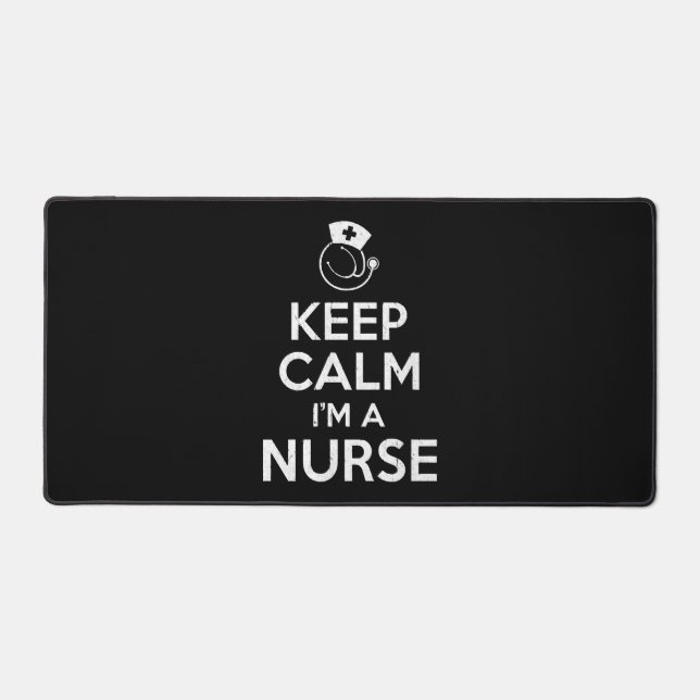 Keep Calm Nurse Desk Mat (Front)