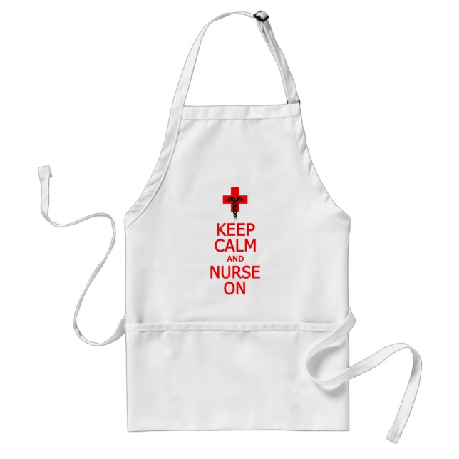 Keep Calm & Nurse On apron - choose style (Front)