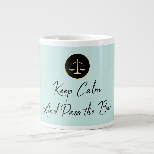 Keep Calm. Pass the Bar. Large Coffee Mug (Front)