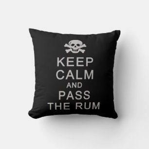Keep Calm & Pass The Rum custom pillow