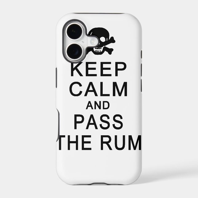 Keep Calm & Pass The Rum iPhone Case-Mate (Back)