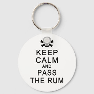 Keep Calm & Pass The Rum key chain