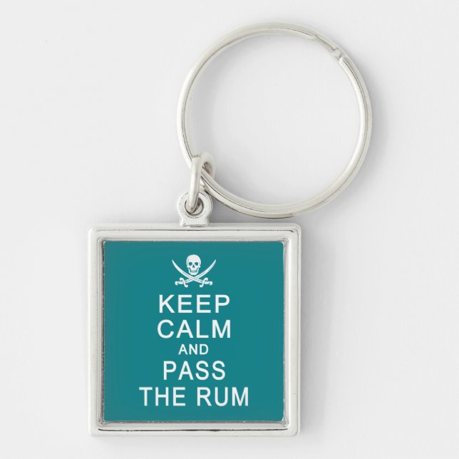 Keep Calm & Pass the Rum key chain (Front)