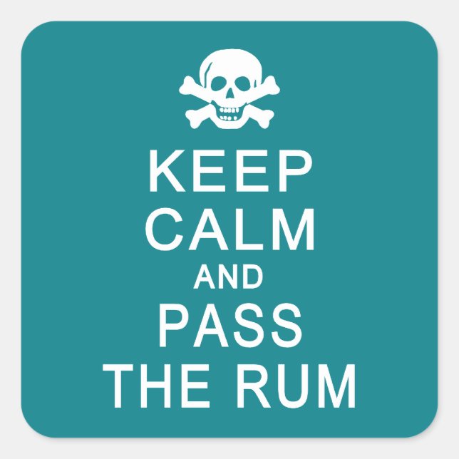Keep Calm & Pass The Rum stickers (Front)