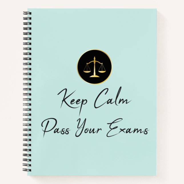 Keep Calm. Pass Your Exams Notebook (Front)