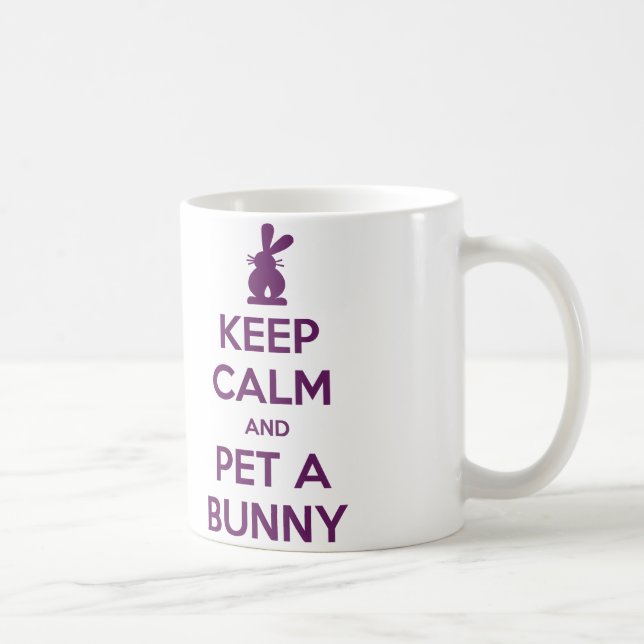 Keep Calm Pet a Bunny Mug (Right)