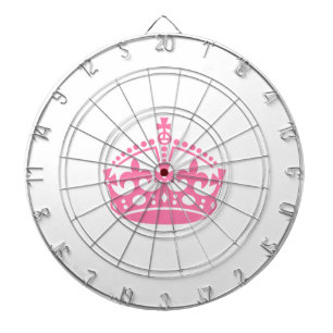 Keep calm pink victory crown dartboard