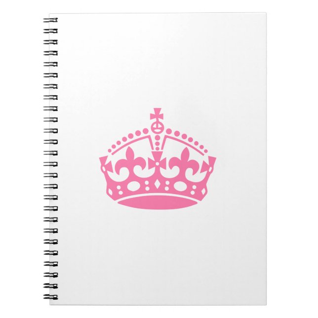 Keep calm pink victory crown notebook (Front)