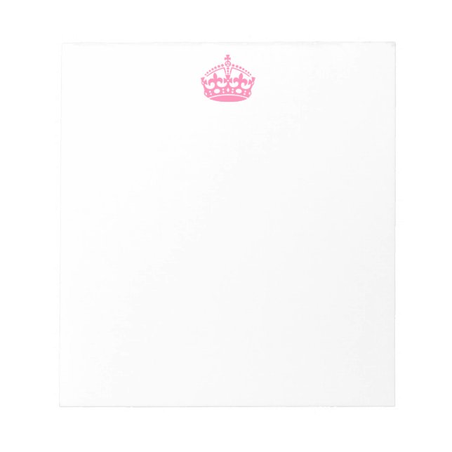 Keep calm pink victory crown notepad (Front)