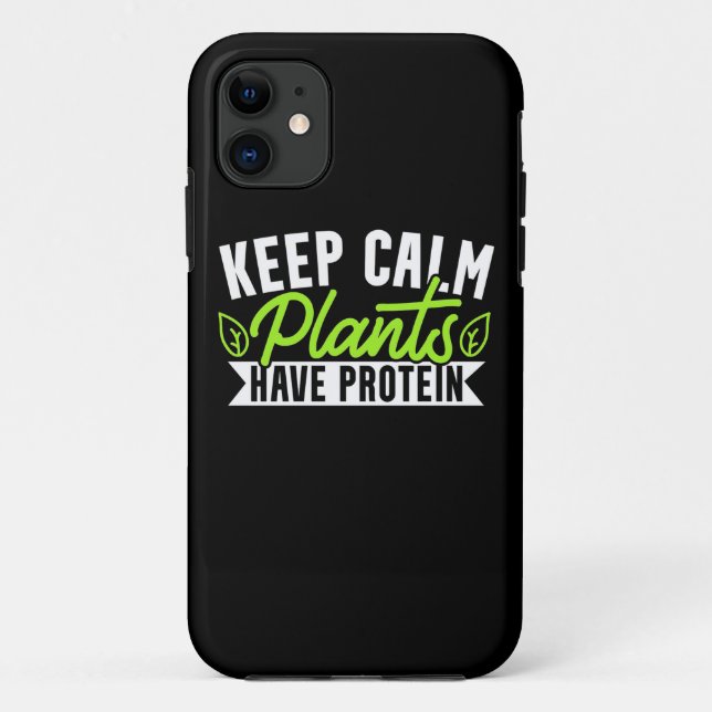 Keep Calm Plant Have Protein Case-Mate iPhone Case (Back)
