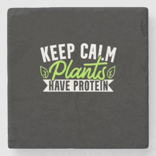 Keep Calm Plant Have Protein Stone Coaster