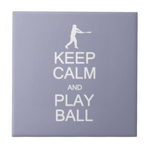 Keep Calm & Play Ball custom colour ceramic tiles