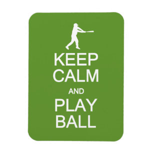 Keep Calm & Play Ball custom magnet